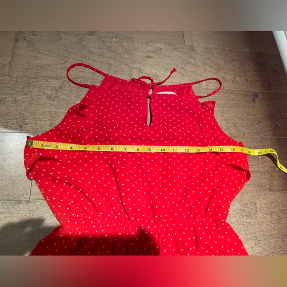 Monteau size small red and white polka dot dress - Picture 7 of 7